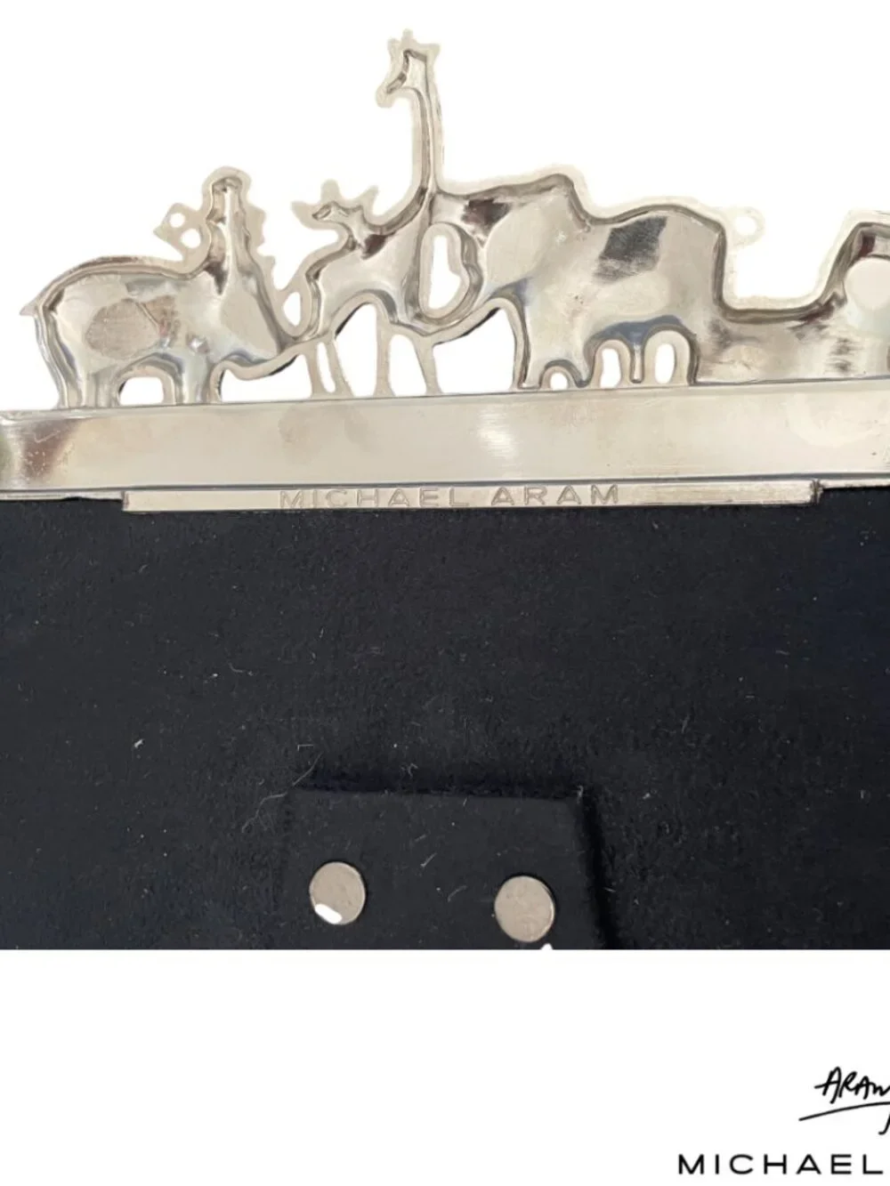 Michael Aram frame silver 5 x 7 with jungle animals - Picture 3 of 3